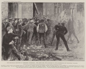 アバディーン大学での直轄選挙、マリシャルカレッジの四角形での標準のための戦い 作： Henry Charles Seppings Wright